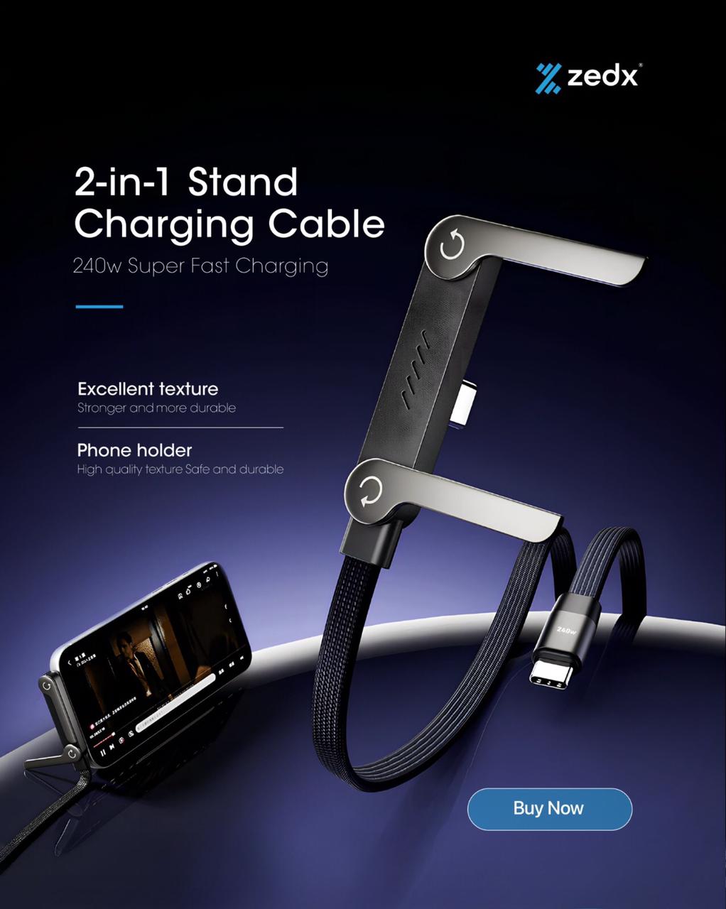 Type c charging cable and mobile stand